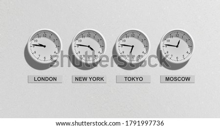clock of different time zones 