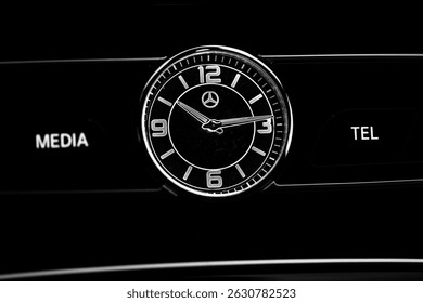 The clock of an E-Class Mercedes-Benz