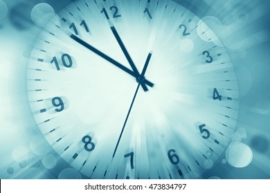 Clock Face And Abstract Background