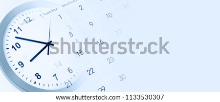 Clock face and calendar composite