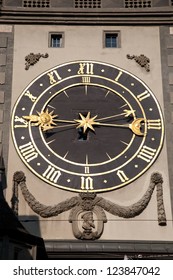 Clock Face on Tower, Bern, Switzerland, Europe