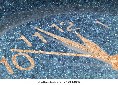 Clock Up of Clock Face with Texture