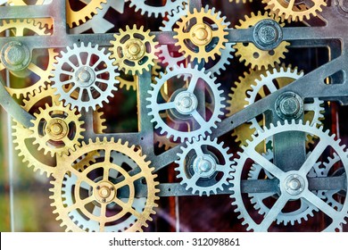 Clock Gear Set Close Up