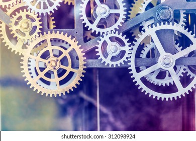 clock gear set Close up - Shutterstock ID 312098924