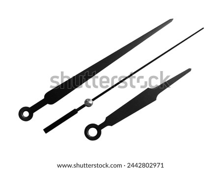 Clock hands set (with clipping path) isolated on white background