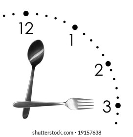 Time Eat Clock Made Of Spoon PPT template 38 | CrystalGraphics