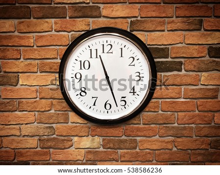 Clock On Brick Wall