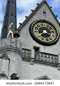 A clock on a building