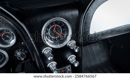 Clock on a car dashboard