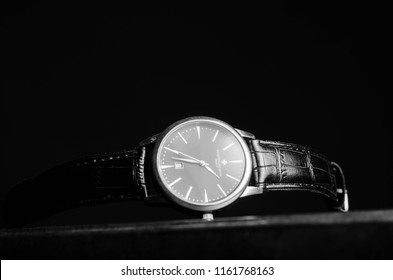 clock on a dark background