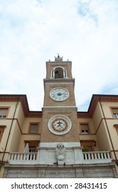 Clock on tower