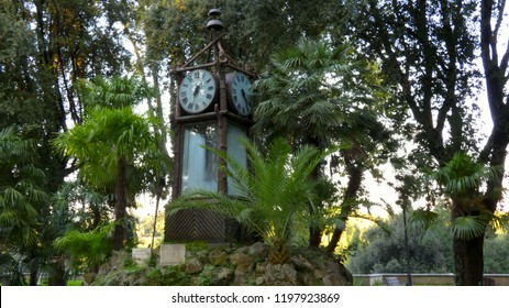 The Clock On The Water. Water Clock At Pincio