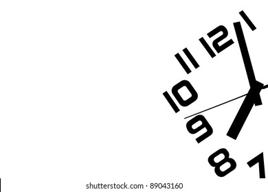Clock, on white