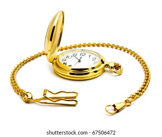 clock on a white background