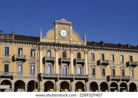  Clock Palace in Garibaldi square, Alessandria, Piedmont, Italy