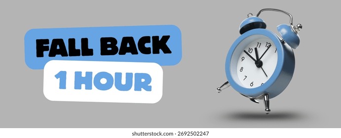 Clock positioned to show the fall back time change
