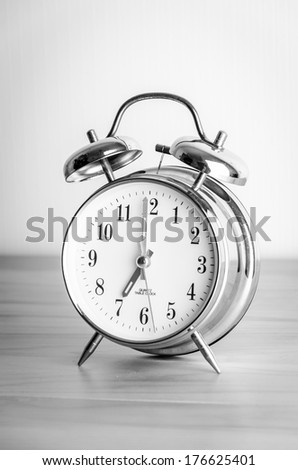 Similar – Image, Stock Photo Retro alarm clock with bells over red paper background