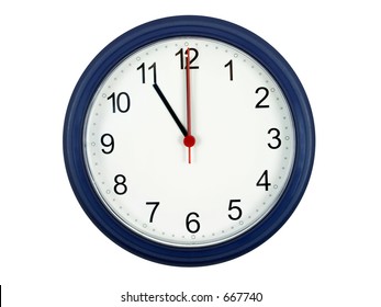 Clock Showing 11 O'clock