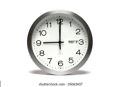 Clock Showing 9 O'clock