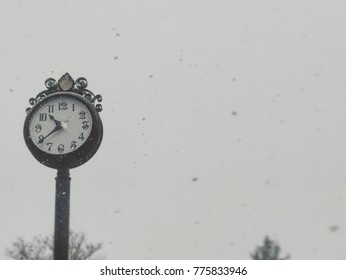 Clock in the Snow