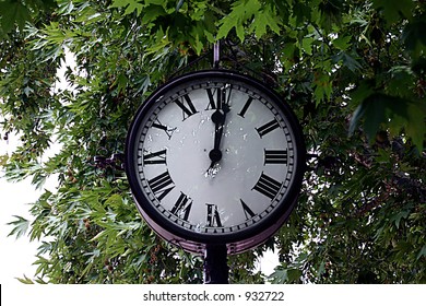 Clock Surrounded By Leaves Stock Photo 932722 | Shutterstock