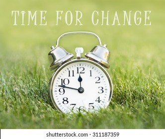 clock with text time for change