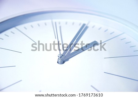 Clock, time management concept, time planning. Dial close up.