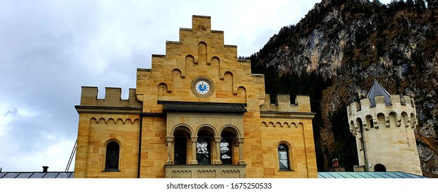 Clock at the top of the castle