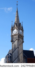 Clock tower at city centre leicester