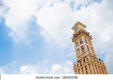 Clock Tower In Kelantan, Malaysia With Sky Background