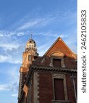 Clock tower in Leicester, England.