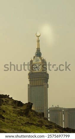 The Clock Tower in Mecca at sunset
