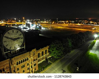 Clock tower at night