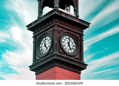 Clock Tower Of The Number 8 Hose Station, A Heritage Building In College Street In Toronto, Canada