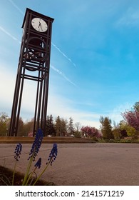 Clock Tower On College Campus