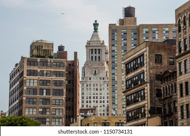 Clock Tower On The Con Edison Building Inside Manhattan New York