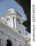Clock Tower in the Ripon building, Chennai, India. Living administrative building in the Greater chennai corporation.