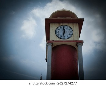 Clock Tower Under Cloudy Sky