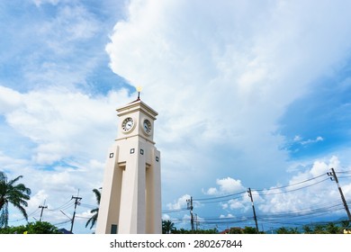 clock tower under the skies in cloudy days