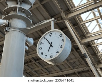 Clock at a train station