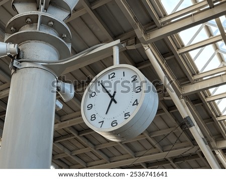 Clock at a train station