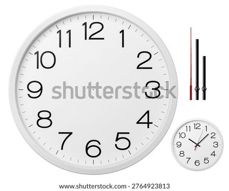 Clock without arrows isolated on white background, clipping path, full depth of field