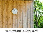 clock wood background