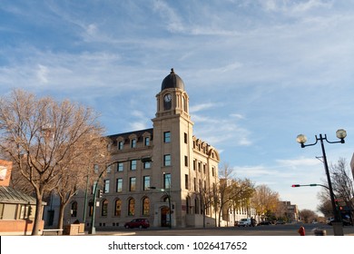 Clocktower In Downtown Lethbridge, Alberta