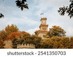 Clocktower of Trikala in autumn, Thessaly, Greece