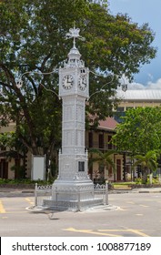 Clocktower In Victoria Mahe Seychelles.