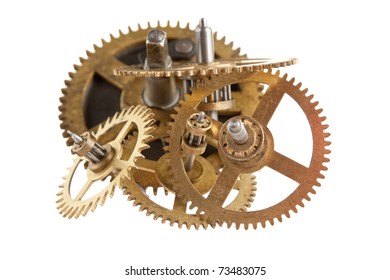 Clockwork Gears Isolated On White Background Stock Photo 73483075 ...