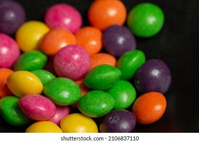 Cloesup of Colorful Coated Chocolate Candy