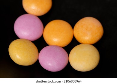 Cloesup of Colorful Coated Chocolate Candy