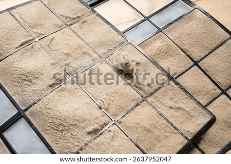 Clogged Air Filter Captured in Macro Showing Dust and Contaminants That Lower Indoor Air Quality and Affect Respiratory Health
